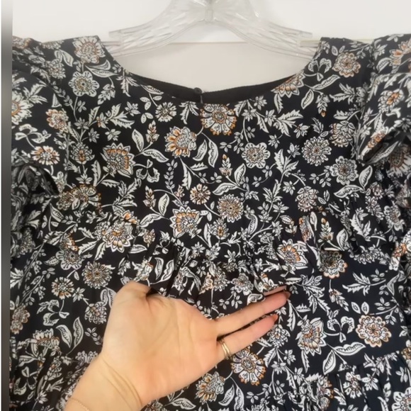 ZARA - FLORAL RUFFLE DETAIL MINI DRESS - Picture 3 of 7